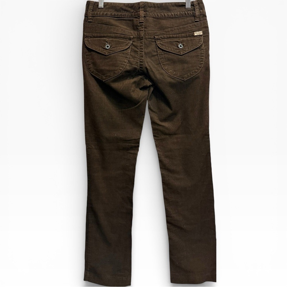 VTG Ralph Lauren Kelly Brown Corduroy Mid Rise Straight Leg Jeans Flap Pockets 6